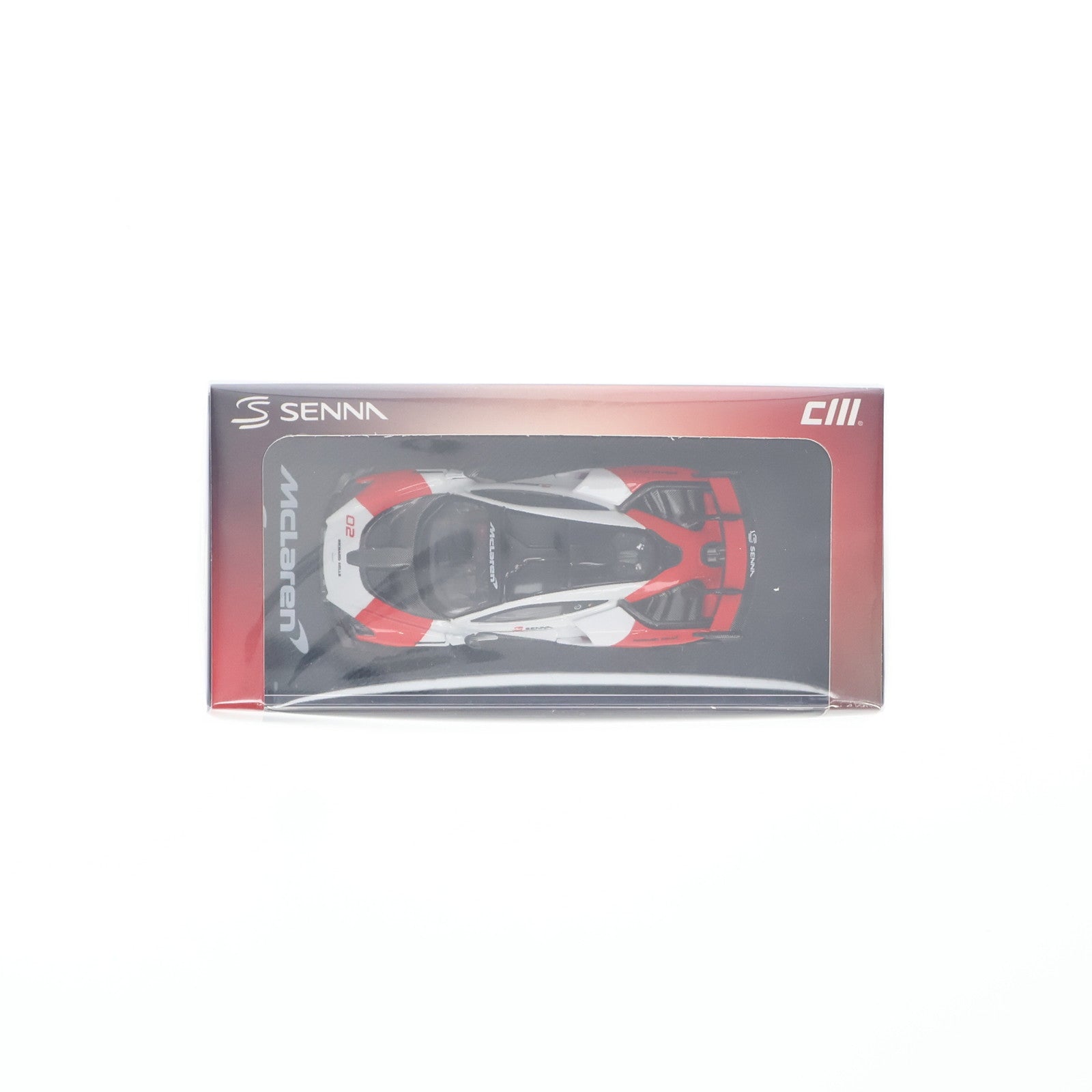 【中古即納】[MDL] 1/64 Mclaren Senna(マクラーレン セナ) GTR(ホワイト×レッド) 完成品 ミニカー(CM64-SENNAGTR-03) CM MODEL(20250830)