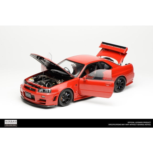 【新品即納】[MDL] 1/18 Nissan SKYLINE(ニッサン スカイライン) GT-R (R34) CUSTOMIZED VERSION(アクティブレッド) 完成品 ミニカー(M83411) MOTORHELIX(モーターヘリックス)(20251021)