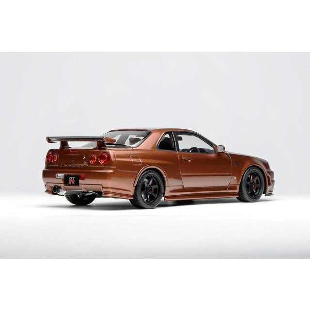 【新品即納】[MDL] 1/18 Nissan Skyline(スカイライン) GT-R (R34) CUSTOMIZED VERSION Metal Bronze(メタルブロンズ) 完成品 ミニカー(M83414) MOTORHELIX(モーターヘリックス)(20251021)