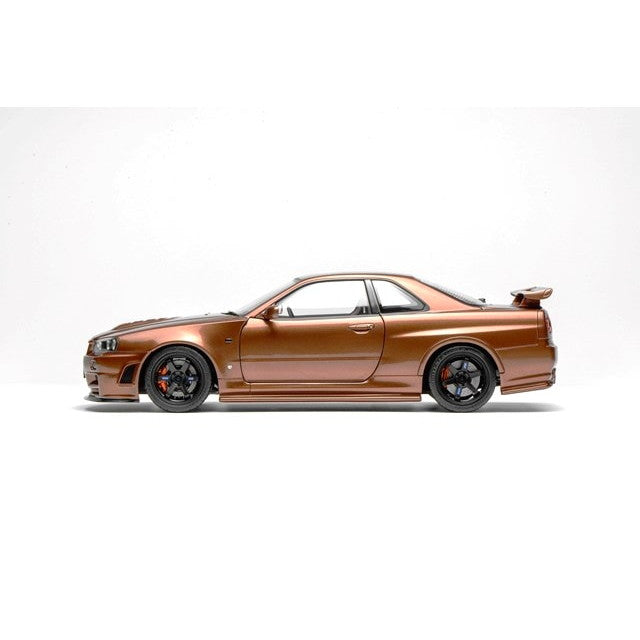 【新品即納】[MDL] 1/18 Nissan Skyline(スカイライン) GT-R (R34) CUSTOMIZED VERSION Metal Bronze(メタルブロンズ) 完成品 ミニカー(M83414) MOTORHELIX(モーターヘリックス)(20251021)