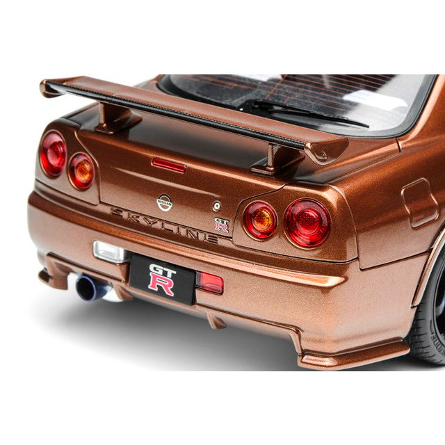 【新品即納】[MDL] 1/18 Nissan Skyline(スカイライン) GT-R (R34) CUSTOMIZED VERSION Metal Bronze(メタルブロンズ) 完成品 ミニカー(M83414) MOTORHELIX(モーターヘリックス)(20251021)