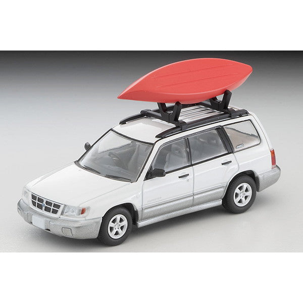 【予約安心出荷】[MDL] トミカリミテッドヴィンテージ NEO LV-N328b 1/64 スバル フォレスター カスタム仕様(白/銀)カヤック、フィギュア付 完成品 ミニカー(334439) TOMYTEC(トミーテック)(2026年4月)