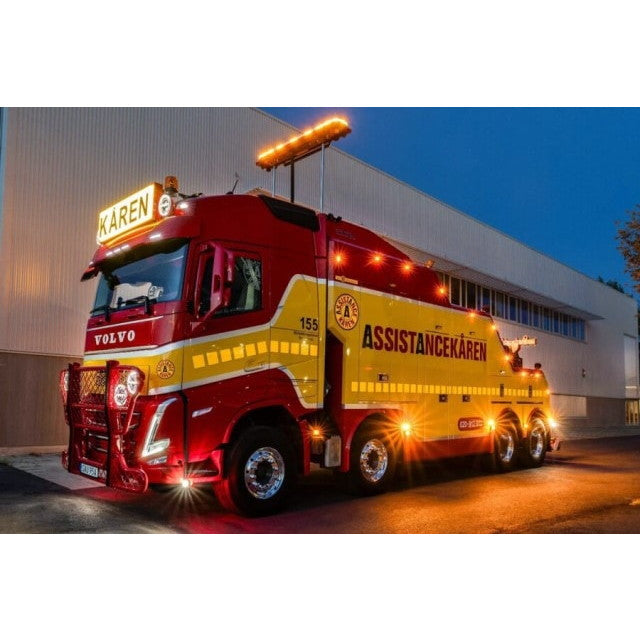 【予約安心出荷】[MDL] 1/50 Assistancekaren VOLVO FH5 GLOBETROTTER(ボルボ FH5 グローブトロッター) FALKOM 8X4 完成品 ミニカー(01-5006) WSI MODELS(2026年8月)