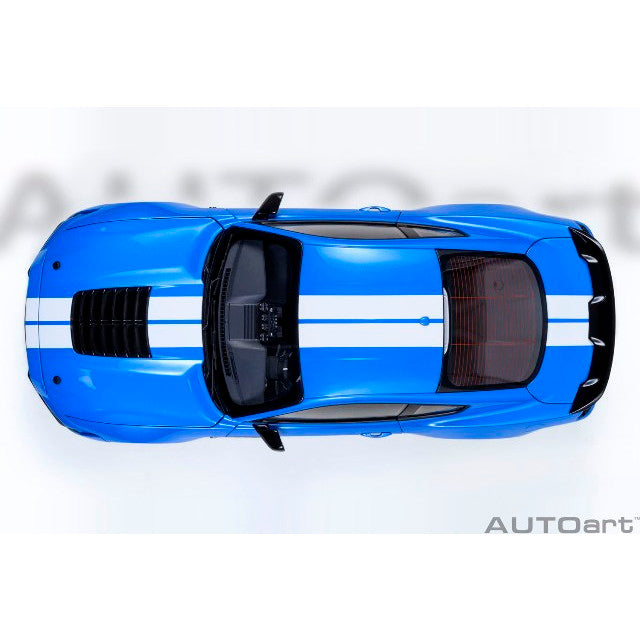 【予約安心出荷】[MDL] オートアート・コンポジットモデルシリーズ 1/18 フォード マスタング シェルビー GT500(ブルー/ホワイト・ストライプ) 完成品 ミニカー(73094) AUTOart(オートアート)(2025年12月)