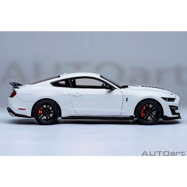【予約安心出荷】[MDL] オートアート・コンポジットモデルシリーズ 1/18 フォード マスタング シェルビー GT500(ホワイト/ブラック・ストライプ) 完成品 ミニカー(73095) AUTOart(オートアート)(2025年12月)
