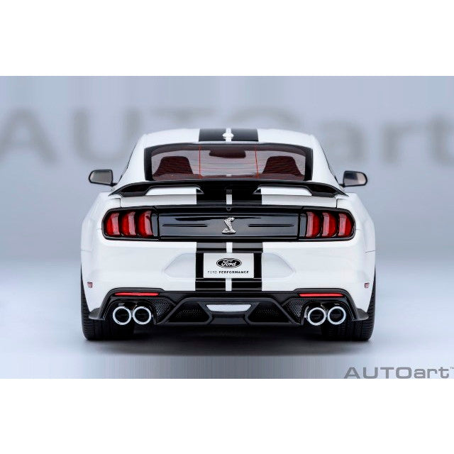 【予約安心出荷】[MDL] オートアート・コンポジットモデルシリーズ 1/18 フォード マスタング シェルビー GT500(ホワイト/ブラック・ストライプ) 完成品 ミニカー(73095) AUTOart(オートアート)(2025年12月)