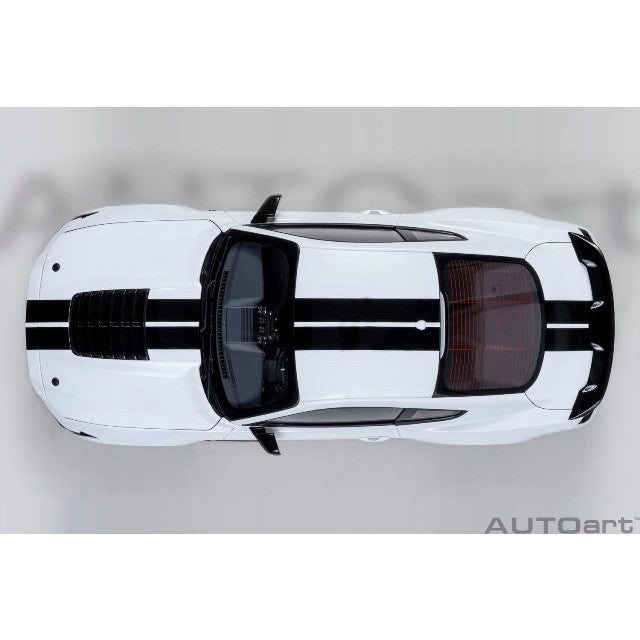 【予約安心出荷】[MDL] オートアート・コンポジットモデルシリーズ 1/18 フォード マスタング シェルビー GT500(ホワイト/ブラック・ストライプ) 完成品 ミニカー(73095) AUTOart(オートアート)(2025年12月)