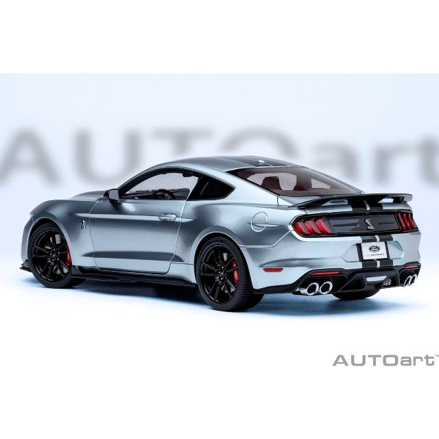 【予約安心出荷】[MDL] オートアート・コンポジットモデルシリーズ 1/18 フォード マスタング シェルビー GT500(シルバー/ブラック・ストライプ) 完成品 ミニカー(73096) AUTOart(オートアート)(2025年12月)