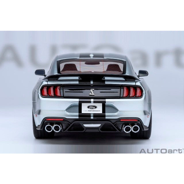 【予約安心出荷】[MDL] オートアート・コンポジットモデルシリーズ 1/18 フォード マスタング シェルビー GT500(シルバー/ブラック・ストライプ) 完成品 ミニカー(73096) AUTOart(オートアート)(2025年12月)
