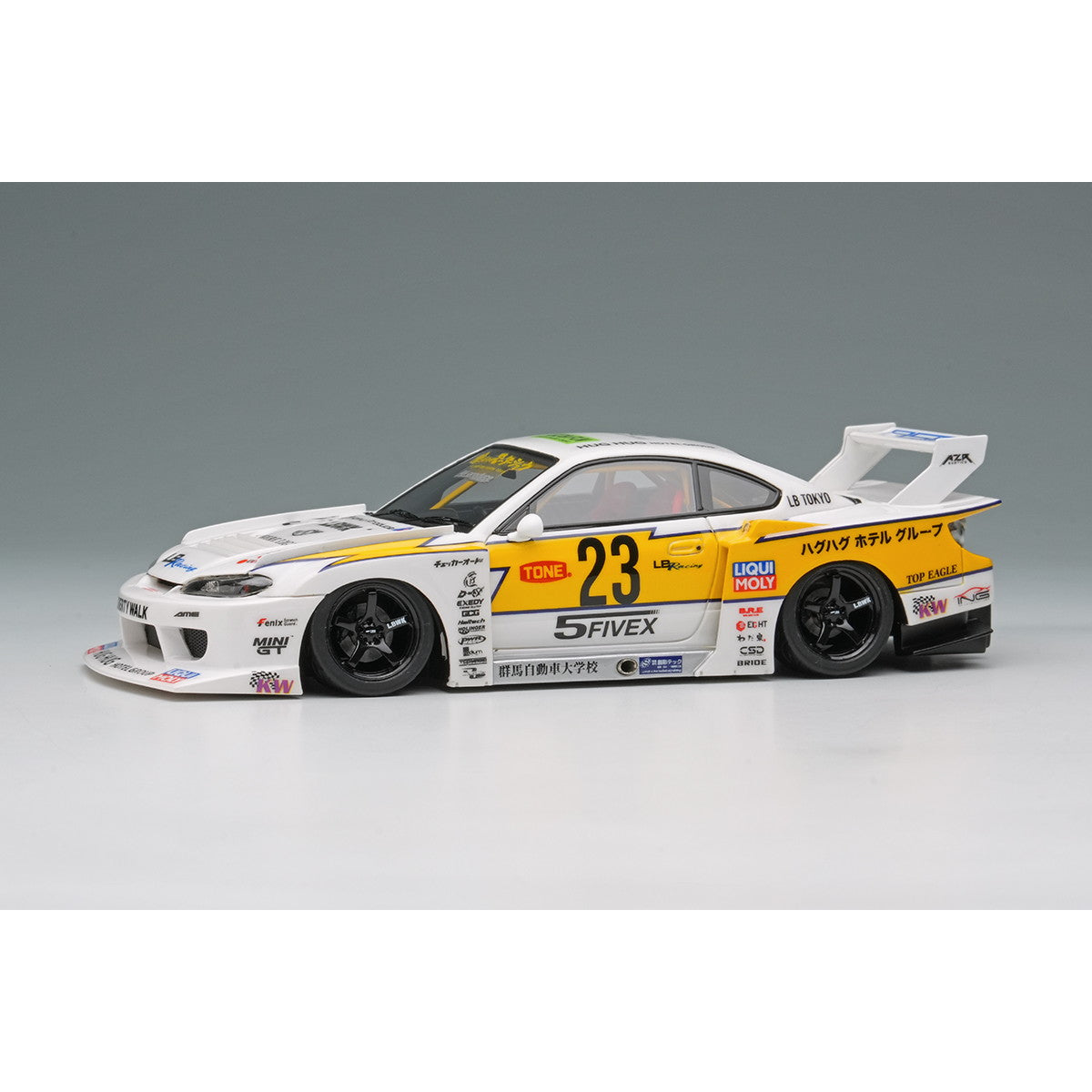 【予約安心出荷】[MDL] 1/43 LB-Super Silhouette S15 SILVIA ホワイト/イエローストライプ 完成品 ミニカー(LB026) EIDOLON(アイドロン)(2026年5月)