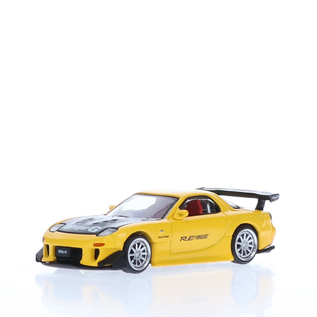 【中古即納】[MDL] 1/64 MAZDA RX-7(FD3S) RE-AMEMIYA WIDEBODY YELLOW 完成品 ミニカー(PR640116) POP RACE(ポップレース)(20220328)