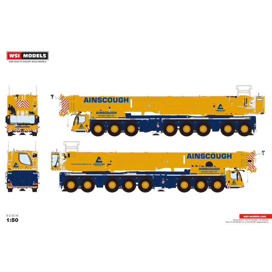 【予約安心出荷】[MDL] 1/50 Ainscough LIEBHERR LTM 1650-8.1 完成品 ミニカー(51-2194) WSI MODELS(2026年8月)