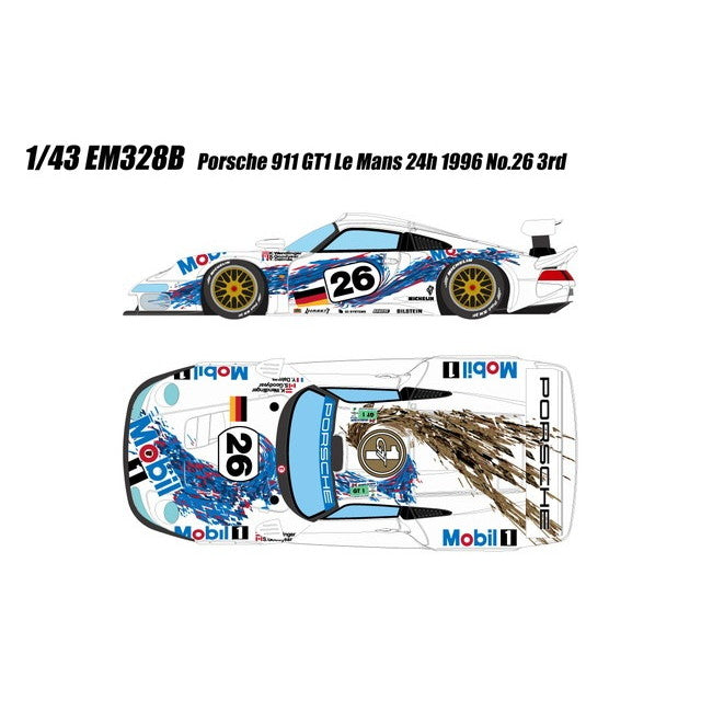 【予約安心出荷】[MDL] (再販) 1/43 Porsche 911 GT1 Le Mans 24h 1996 No.26 3位 完成品 ミニカー(EM328B) EIDOLON(アイドロン)(2026年5月)