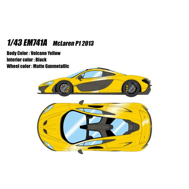 【予約安心出荷】[MDL] EIDOLON COLLECTION(アイドロンコレクション) 1/43 McLaren(マクラーレン) P1 2013 ボルケーノイエロー 完成品 ミニカー(EM741A) EIDOLON(アイドロン)(2026年5月)