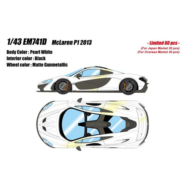 【予約安心出荷】[MDL] EIDOLON COLLECTION(アイドロンコレクション) 1/43 McLaren(マクラーレン) P1 2013 パールホワイト 完成品 ミニカー(EM741D) EIDOLON(アイドロン)(2026年5月)