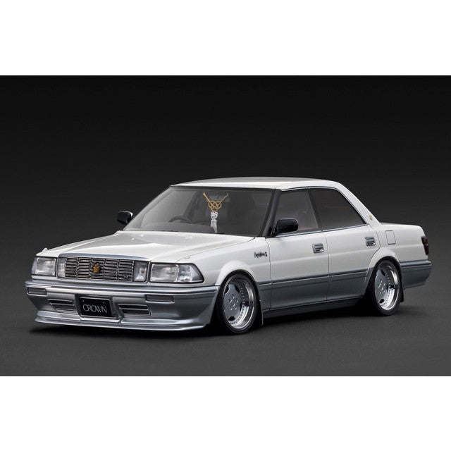 【予約安心出荷】[MDL] 1/18 TOYOTA CROWN Royal Saloon G(クラウン ロイヤルサルーンG) (130) Pearl White/Silver 完成品 ミニカー(IG3733) ignition model(イグニッションモデル)(2026年7月)