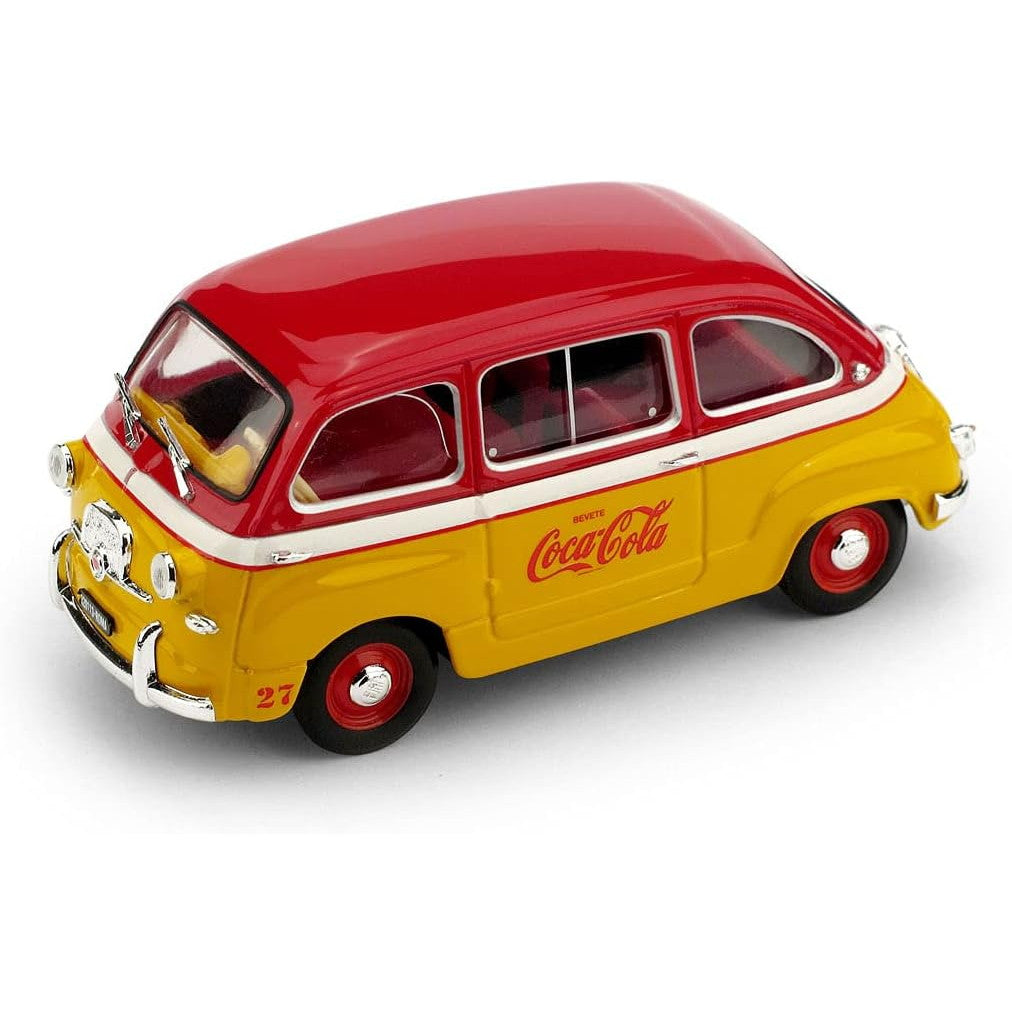 【予約安心出荷】[MDL] (再販) 1/43 フィアット 600 ムルティプラ コカ・コーラ宣伝カー ローマオリンピック 1960 完成品 ミニカー(R482) BRUMM(ブルム)(2025年12月)