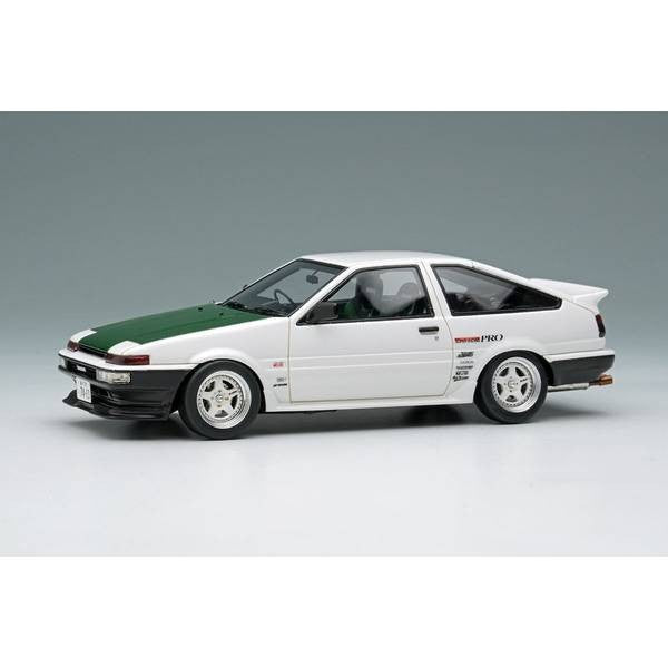 【予約安心出荷】[MDL] 1/43 トヨタ スプリンタートレノ(AE86)(3 Door) Tk-Street Ver. ホワイト(グリーンカーボンフード) 完成品 ミニカー(EM718) EIDOLON(アイドロン)(2026年6月)