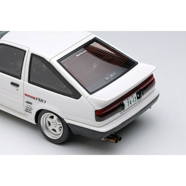 【予約安心出荷】[MDL] 1/43 トヨタ スプリンタートレノ(AE86)(3 Door) Tk-Street Ver. ホワイト(グリーンカーボンフード) 完成品 ミニカー(EM718) EIDOLON(アイドロン)(2026年6月)
