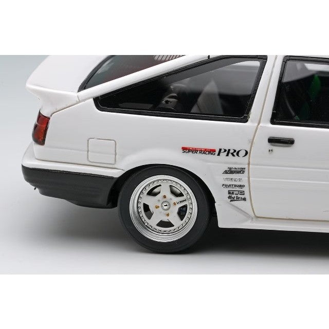 【予約安心出荷】[MDL] 1/43 トヨタ スプリンタートレノ(AE86)(3 Door) Tk-Street Ver. ホワイト(グリーンカーボンフード) 完成品 ミニカー(EM718) EIDOLON(アイドロン)(2026年6月)