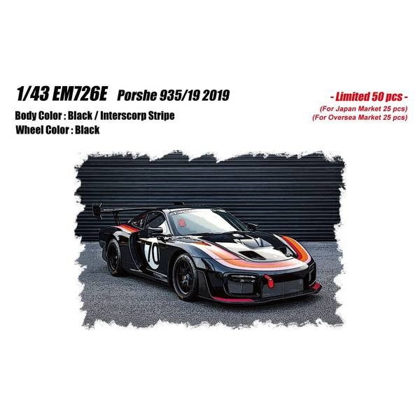 【予約安心出荷】[MDL] EIDOLON COLLECTION(アイドロンコレクション) 1/43 ポルシェ Porsche 935/19 2019 ブラック/インタースコープストライプ 完成品 ミニカー(EM726E) EIDOLON(アイドロン)(2026年6月)