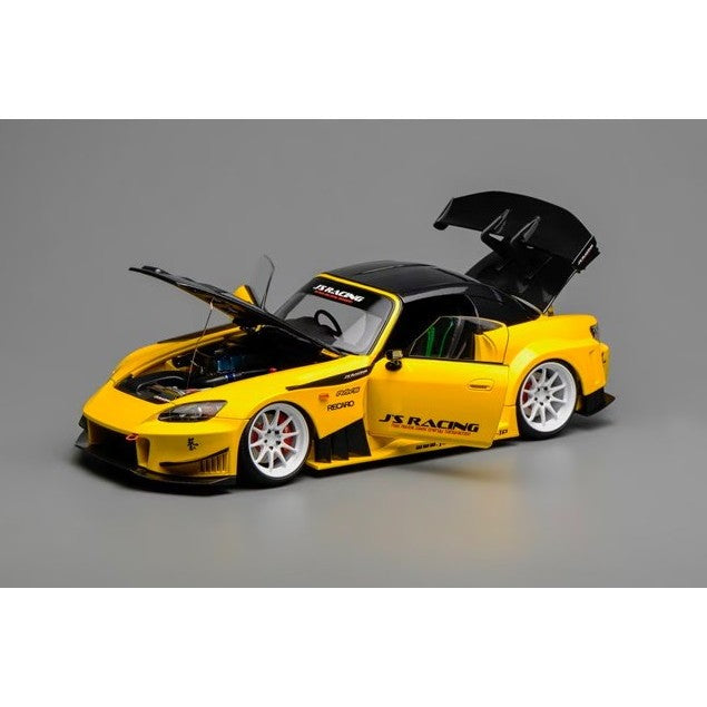 【予約安心出荷】[MDL] 1/18 Honda S2000 J`s Racing New Indy Yellow Pearl 完成品 ミニカー(M85120) MOTORHELIX(モーターへリックス)(2026年5月)