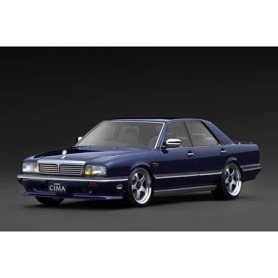 【新品】【お取り寄せ】[MDL] 1/18 NISSAN GLORIA CIMA(グロリア シーマ)(Y31) Dark Blue(ダークブルー) 完成品 ミニカー(IG3901) ignition model(イグニッションモデル)(20260418)