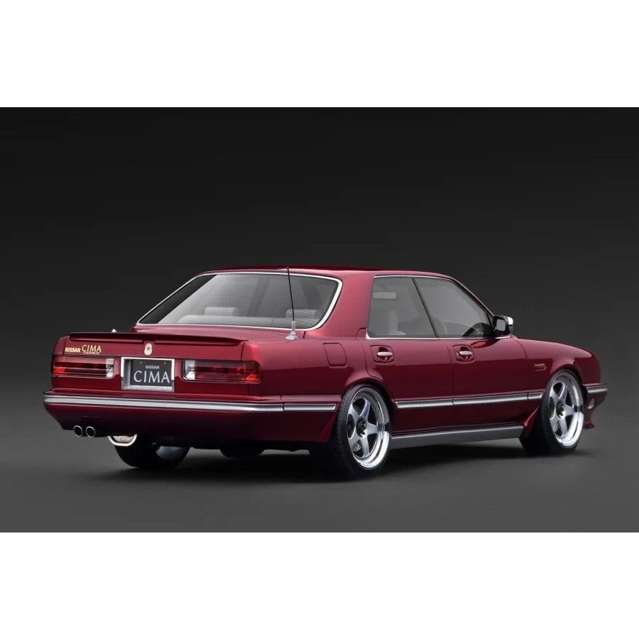 【新品】【お取り寄せ】[MDL] 1/18 NISSAN CEDRIC CIMA(セドリック シーマ)(Y31) Wine Red(ワインレッド) 完成品 ミニカー(IG3905) ignition model(イグニッションモデル)(20260527)