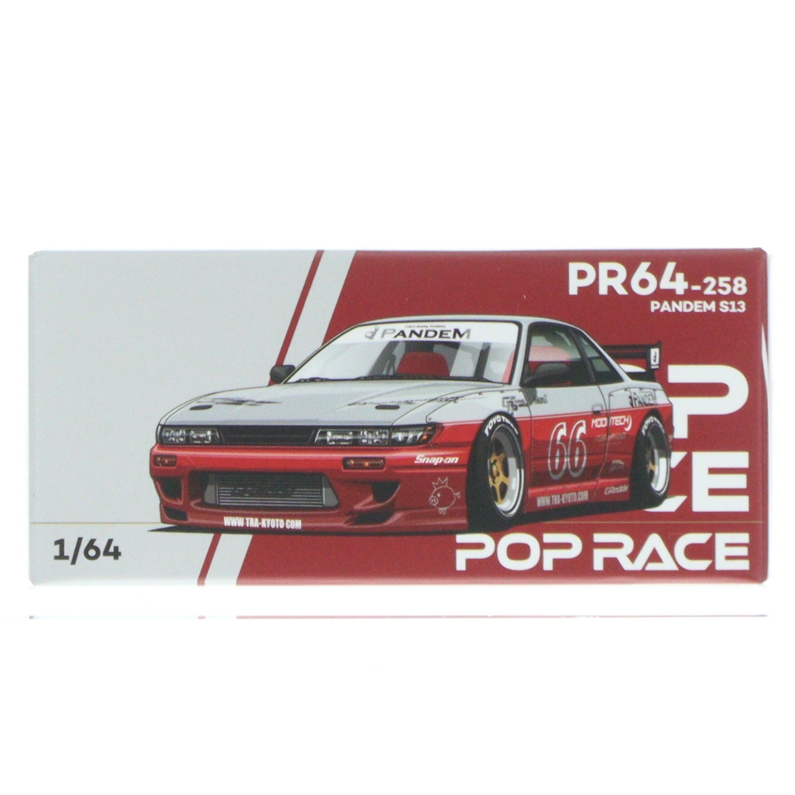 【中古即納】[MDL] 1/64 パンデムシルビアS13 - ムーンテック・レッド 完成品 ミニカー(PR640258) POP RACE(ポップレース)(20251213)
