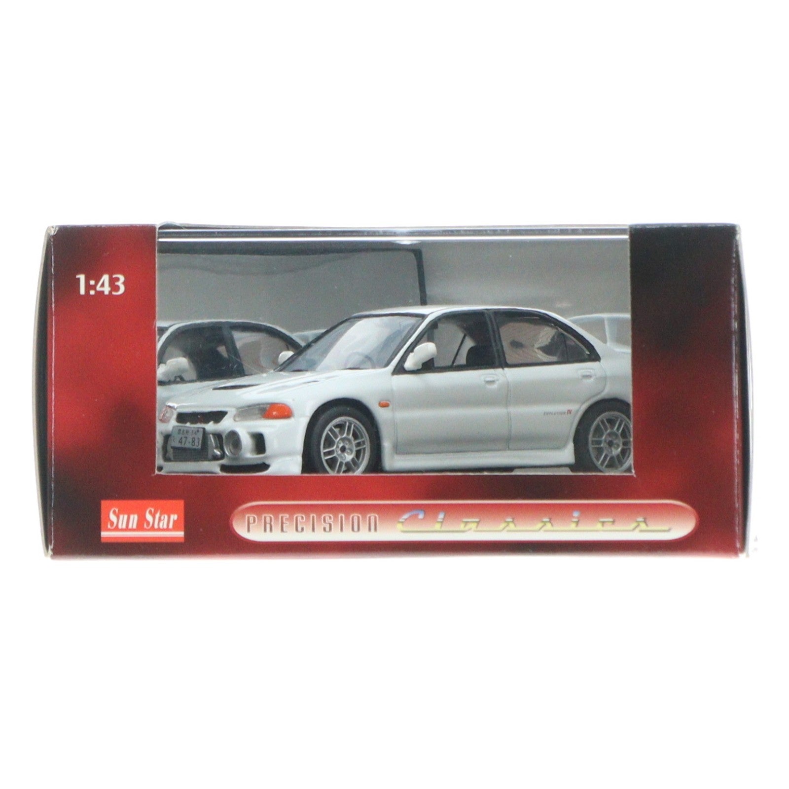 【中古即納】[MDL] 1/43 MITSUBISHI LANCER EVOIV ROADCAR(ホワイト) 完成品 ミニカー(14000) SUN STAR(サンスター)(20101231)