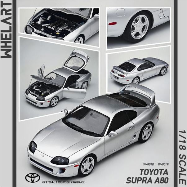 【予約安心出荷】[MDL] 1/18 トヨタ スープラ A80 シルバー RHD 完成品 ミニカー(W001D) WHELART(ウィールアート)(2026年2月)