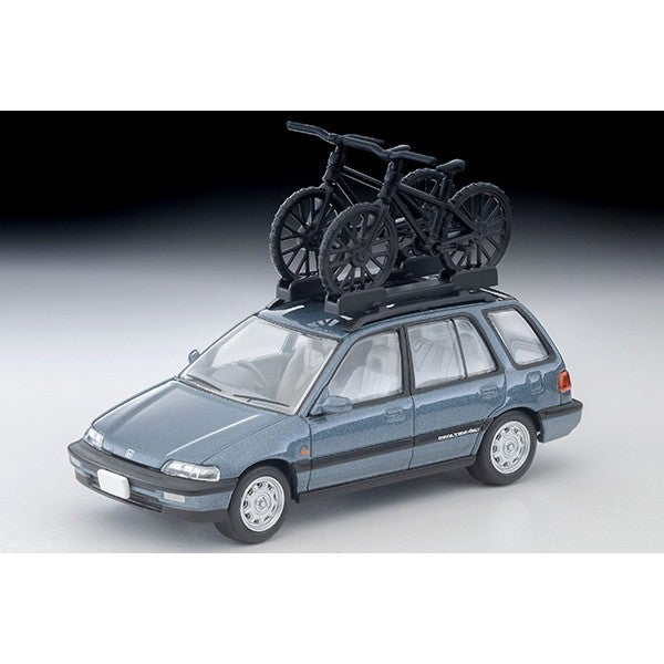 【新品】【お取り寄せ】[MDL] トミカリミテッドヴィンテージ NEO LV-N297c 1/64 ホンダ シビックシャトル RT X(青)90年式 フィギュア、マウンテンバイク付 完成品 ミニカー(339045) TOMYTEC(トミーテック)(20260613)