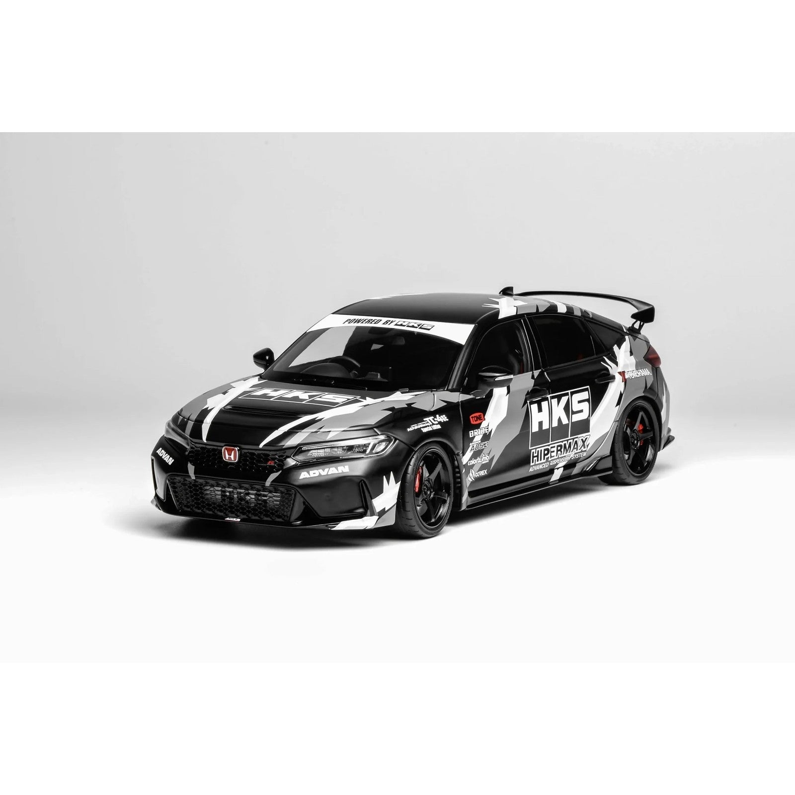 【新品即納】[MDL] 1/18 Honda Civic(シビック) TYPE R (FL5) HKS Livery(マットブラック) 完成品 ミニカー(M85318) MOTORHELIX(モーターヘリックス)(20260227)