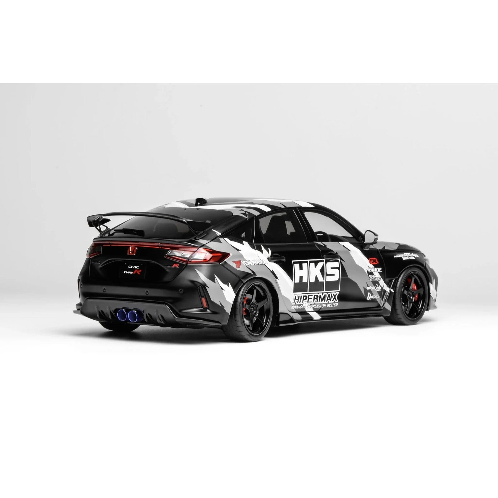 【新品即納】[MDL] 1/18 Honda Civic(シビック) TYPE R (FL5) HKS Livery(マットブラック) 完成品 ミニカー(M85318) MOTORHELIX(モーターヘリックス)(20260227)