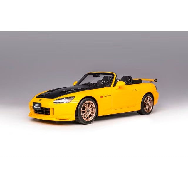 【予約安心出荷】[MDL] 1/18 Honda S2000(AP2) 無限 MUGEN New Indy Yellow Pearl 完成品 ミニカー(M85122) MOTORHELIX(モーターヘリックス)(2026年4月)