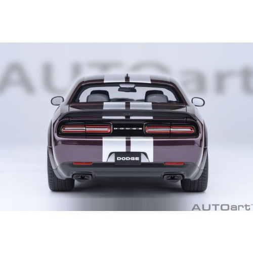 【予約安心出荷】[MDL] オートアート・コンポジットダイキャストモデル 1/18 ダッジ チャレンジャー SRT ジェイルブレイク 2022 (メタリック・パープル/シルバー・ストライプ 『HELLRAISIN』) 完成品 ミニカー(71762) AUTOart(オートアート)(2026年3月)