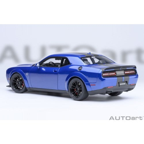 【新品即納】[MDL] オートアート・コンポジットダイキャストモデル 1/18 ダッジ チャレンジャー SRT ジェイルブレイク 2022 (メタリック・ブルー/カーボンブラック・ストライプ 『INDIGO BLUE』) 完成品 ミニカー(71763) AUTOart(オートアート)(20260331)