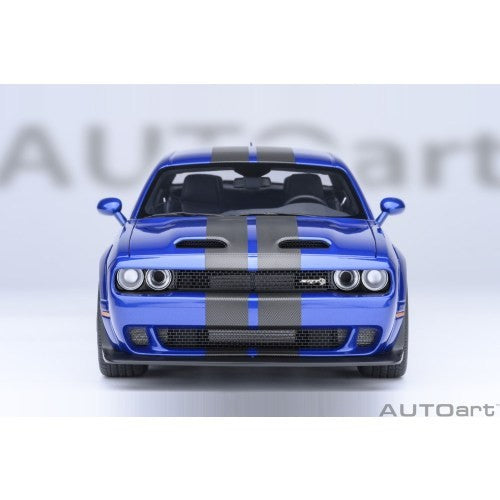 【新品即納】[MDL] オートアート・コンポジットダイキャストモデル 1/18 ダッジ チャレンジャー SRT ジェイルブレイク 2022 (メタリック・ブルー/カーボンブラック・ストライプ 『INDIGO BLUE』) 完成品 ミニカー(71763) AUTOart(オートアート)(20260331)