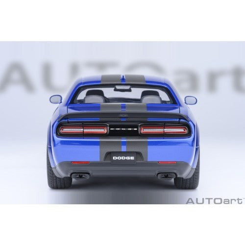 【新品即納】[MDL] オートアート・コンポジットダイキャストモデル 1/18 ダッジ チャレンジャー SRT ジェイルブレイク 2022 (メタリック・ブルー/カーボンブラック・ストライプ 『INDIGO BLUE』) 完成品 ミニカー(71763) AUTOart(オートアート)(20260331)