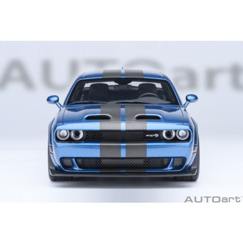 【新品即納】[MDL] オートアート・コンポジットダイキャストモデル 1/18 ダッジ チャレンジャー SRT スーパー ストック 2023 (パール・ブルー/カーボンブラック・ストライプ 『FROSTBITE』) 完成品 ミニカー(71767) AUTOart(オートアート)(20260331)