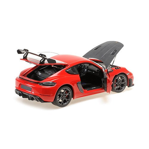 【予約安心出荷】[MDL] MINICHAMPS(ミニチャンプス) 1/18 ポルシェ ケイマン GT4 RS 2024 レッド/ヴァイザッハパッケージ 完成品 ミニカー(110062120) Paul's Model Art(ポールズ・モデルアート)(2026年3月)