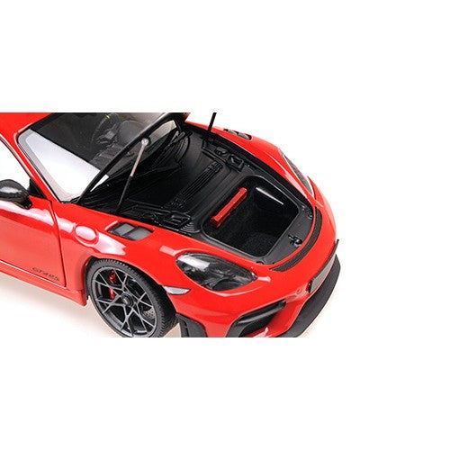 【予約安心出荷】[MDL] MINICHAMPS(ミニチャンプス) 1/18 ポルシェ ケイマン GT4 RS 2024 レッド/ヴァイザッハパッケージ 完成品 ミニカー(110062120) Paul's Model Art(ポールズ・モデルアート)(2026年3月)