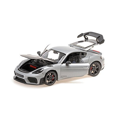 【予約安心出荷】[MDL] MINICHAMPS(ミニチャンプス) 1/18 ポルシェ ケイマン GT4 RS 2024 シルバーメタリック/ヴァイザッハパッケージ 完成品 ミニカー(110062122) Paul's Model Art(ポールズ・モデルアート)(2026年3月)