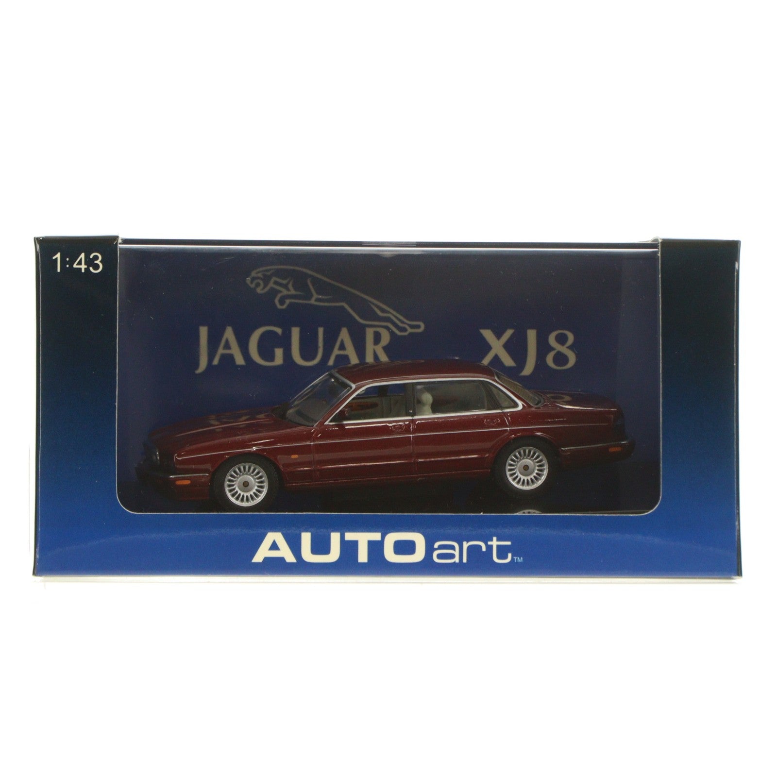 【中古即納】[MDL] 1/43 JAGUAR XJ8(レッド) 完成品 ミニカー(53572) AutoArt(オートアート)(19991231)