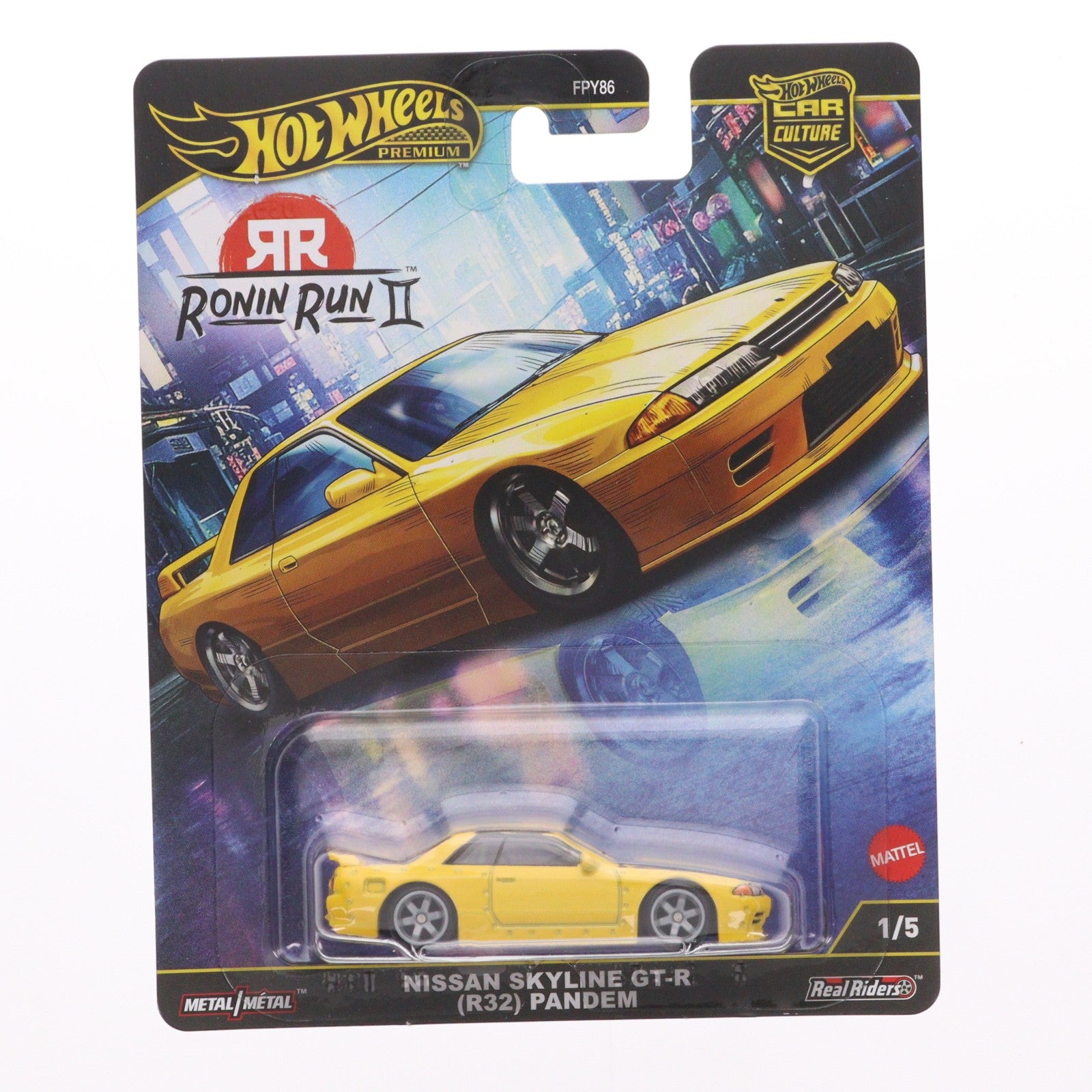 【中古即納】[MDL] Hot Wheels PREMIUM CAR CULTURE RONIN RUN II(ホットウィール プレミアム カーカルチャー ローニン・ラン2) 1/64 NISSAN SKYLINE(スカイライン) GT-R (R32) PANDEM(パンデム) 完成品 ミニカー(JBK88-9866) マテル(20251122)