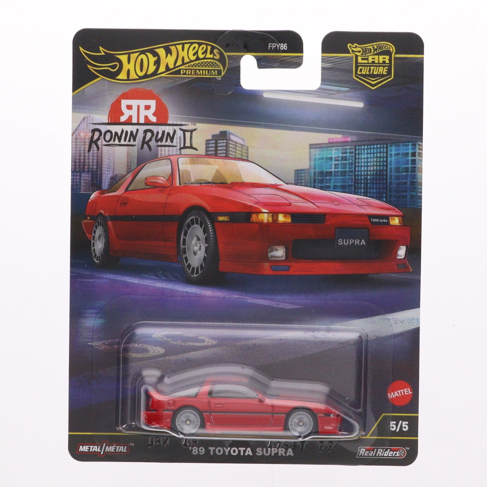 【中古即納】[MDL] Hot Wheels PREMIUM CAR CULTURE RONIN RUN II(ホットウィール プレミアム カーカルチャー ローニン・ラン2) 1/64 '89 TOYOTA SUPRA(トヨタ スープラ) 完成品 ミニカー(JBK90-9866) マテル(20251122)