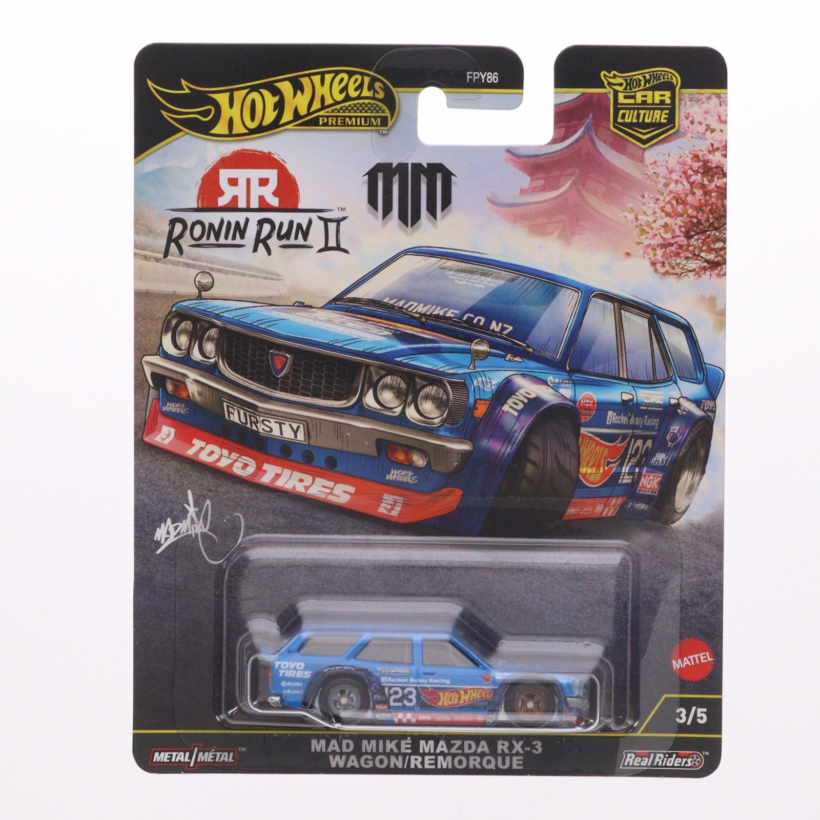 【中古即納】[MDL] Hot Wheels PREMIUM CAR CULTURE RONIN RUN II(ホットウィール プレミアム カーカルチャー ローニン・ラン2) 1/64 MAD MIKE MAZDA RX-3 WAGON/REMORQUE 完成品 ミニカー(JBK50-9866) マテル(20251122)
