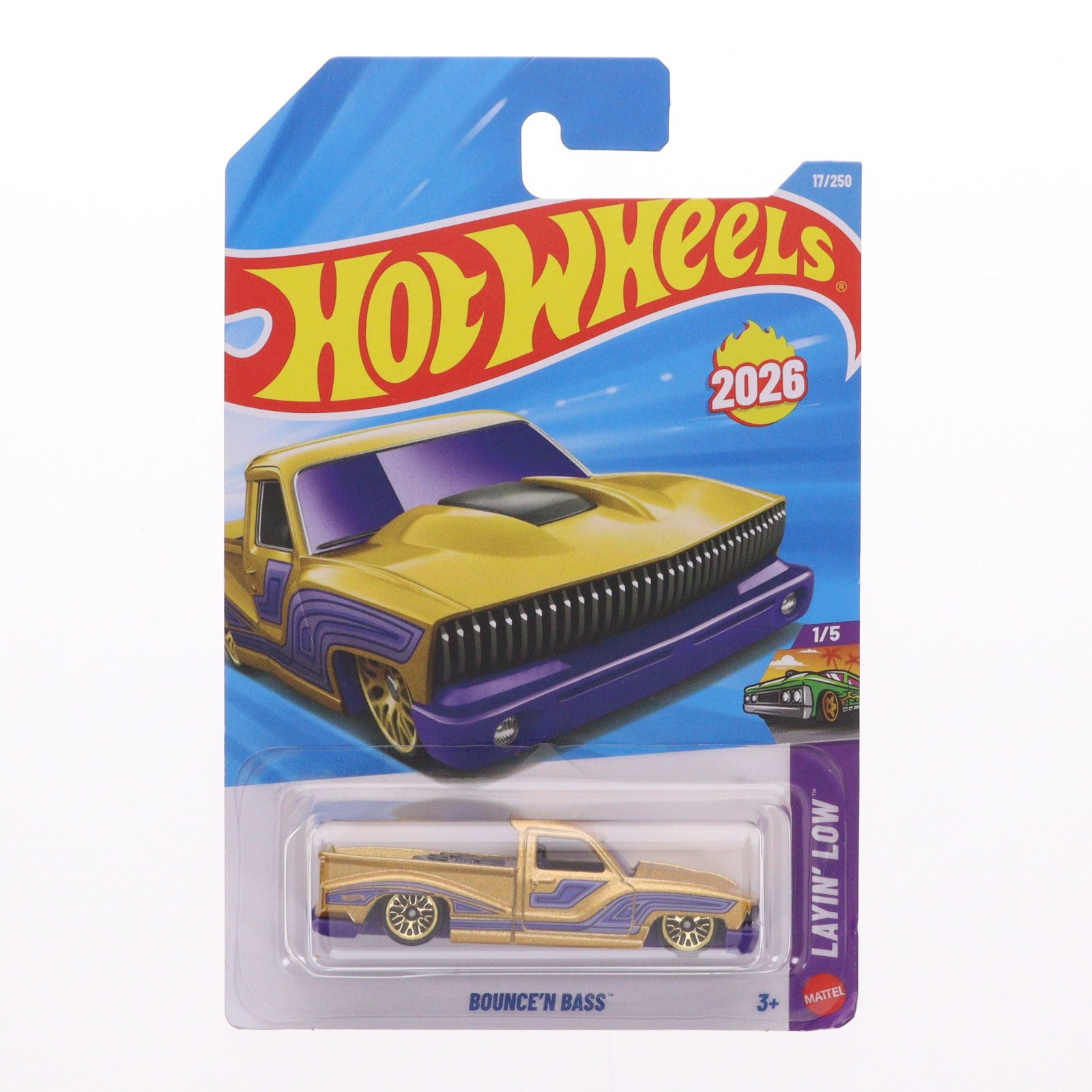【中古即納】[MDL] Hot Wheels(ホットウィール) ベーシックカー 1/64 BOUNCE'N BASS(バウンシン・ベース) 完成品 ミニカー(JJH32) マテル(20260207)