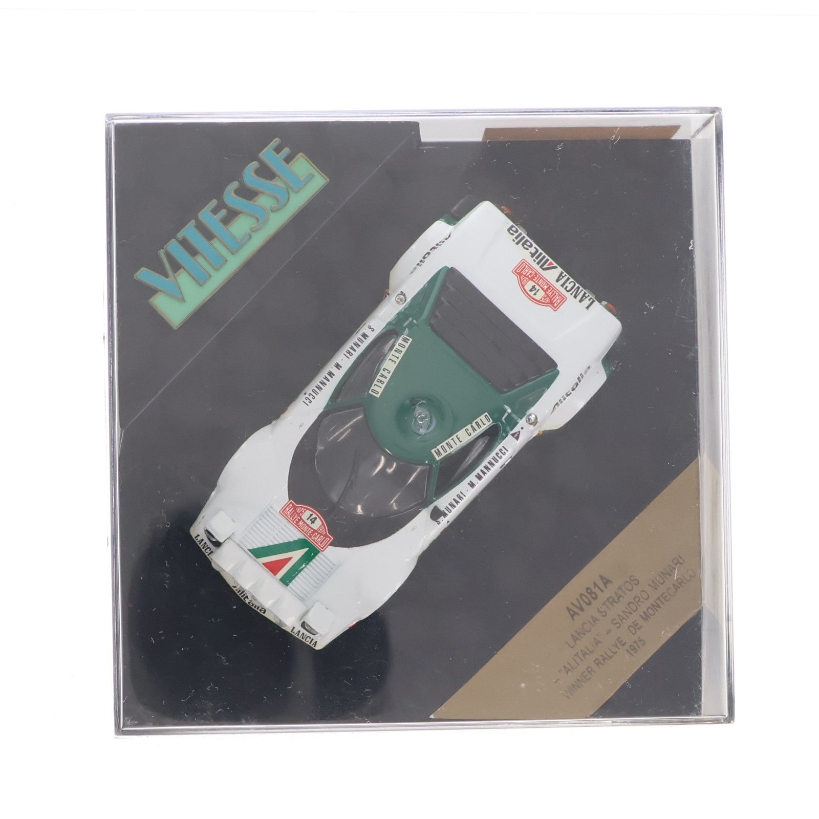 【中古即納】[MDL] 1/43 LANCIA STRATOS 『ARITALIA』 WINNER RALLYE DE MONTECARLO 1975 HF #14 完成品 ミニカー(V081A) VITESSE(ビテス)(19991231)