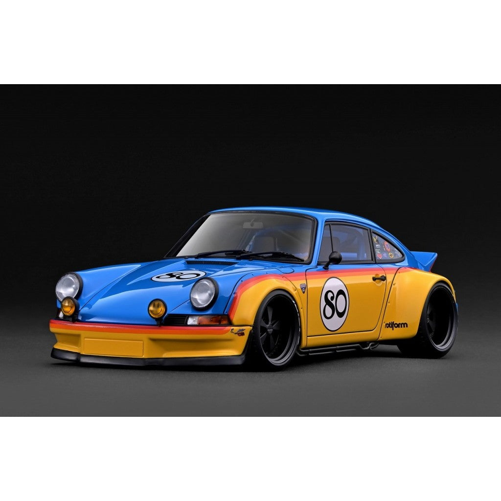 【予約安心出荷】[MDL] 1/18 RWB Backdate Yellow / Blue 完成品 ミニカー(IG3877) ignition model(イグニッションモデル)(2026年9月)